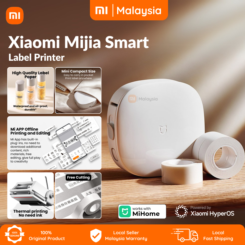 Xiaomi Mijia Smart Mini Label Printer Portable Bluetooth Thermal ...