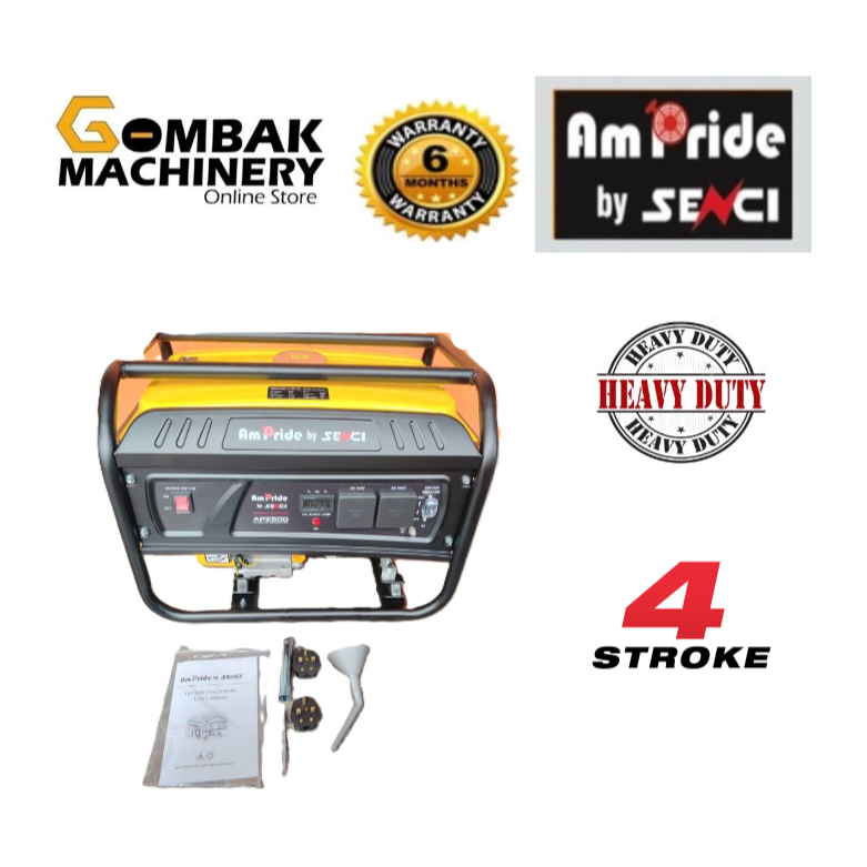 (SENCI) Ampride 2200Watt/2.2KW 4-Stroke Petrol Generator with AVR ...