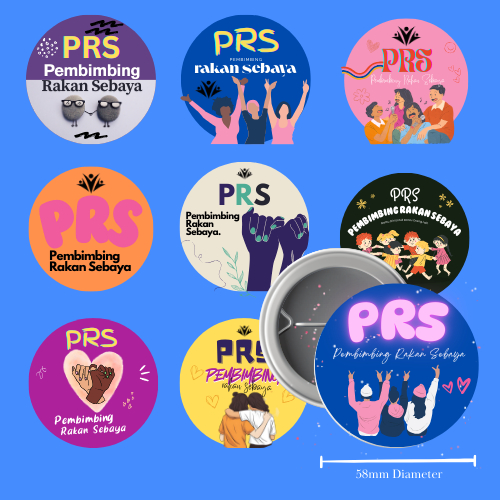 PEMBIMBING RAKAN SEBAYA PRS BUTTON BADGE 58MM WITH PIN NO MINIMUM ORDER ...