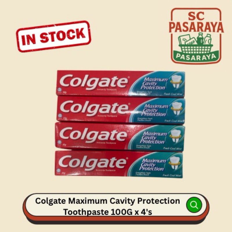 Colgate Maximum Cavity Protection Toothpaste 100G x 4's | Shopee Malaysia