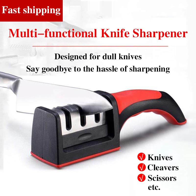 Quick Sharpener 3-in-1 Knife Sharpener Sharpening Stone 3-Stage ...
