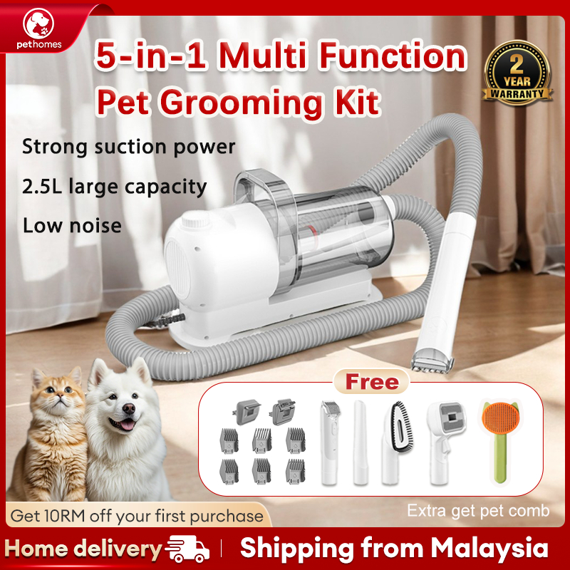 Pet Grooming Kit Pet Grooming Vacuum Cleaner Trimmer Pet Shaver Cat Dog ...