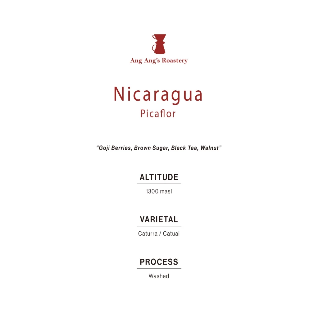 Ang Ang Roastery Limited Series - Nicaragua Picaflor – specialty coffee beans Malaysia