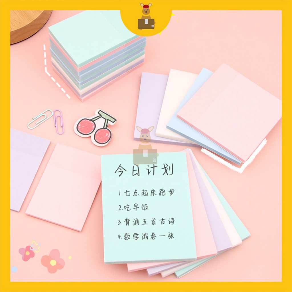 50 Sheets Shiny Transparent Sticky Note Pad Waterproof Self-Adhesive ...