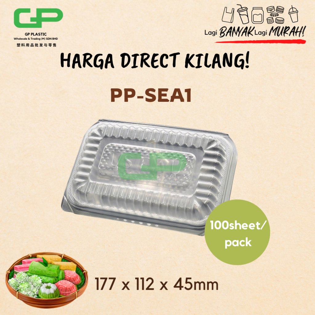 Economy PP Lunch Box [ 100pcs± ] Disposable Plastic Food Box - tapau ...