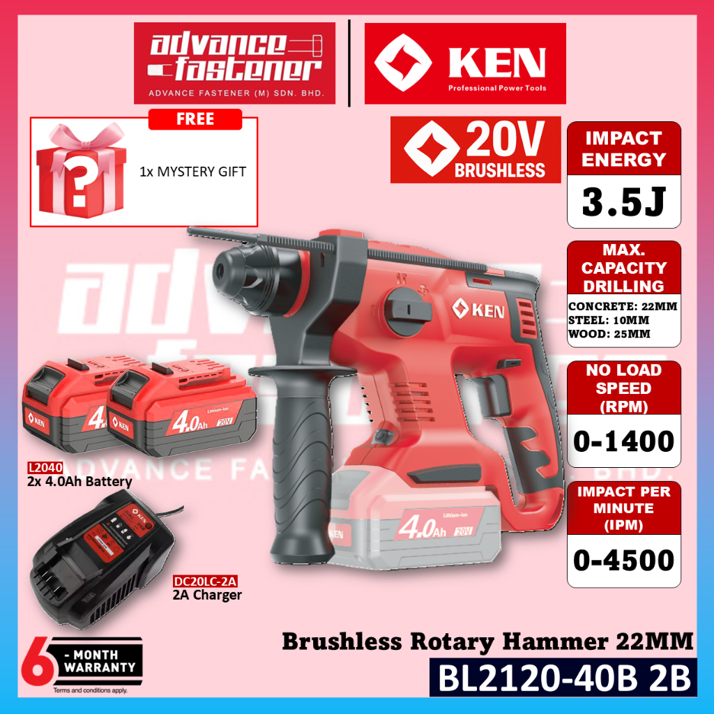 DEVON KEN BL2120-40B / 5401-LI-20RH / 5401-LI-20Z 20V Brushless ...