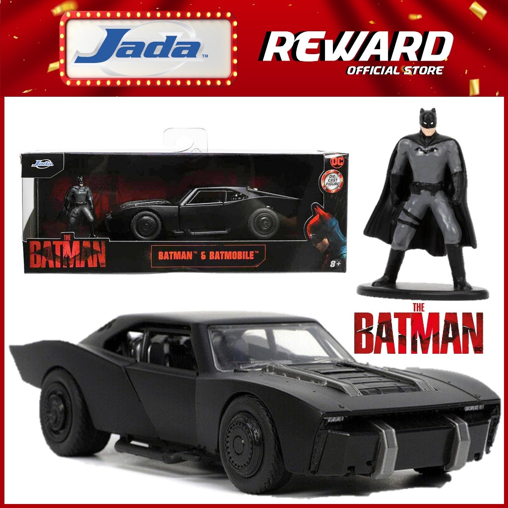 Original Jada 2022 The Batman Movie Batmobile & Batman Figure Diecast ...