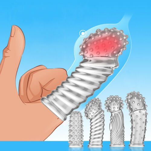 Reusable Finger Condom With Dotted Crystal Special Soft Silicone small ...