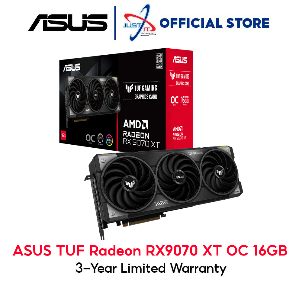 ASUS TUF AMD Radeon RX 9070 XT OC EDITION 16GB GDDR6 GRAPHICS CARD ...