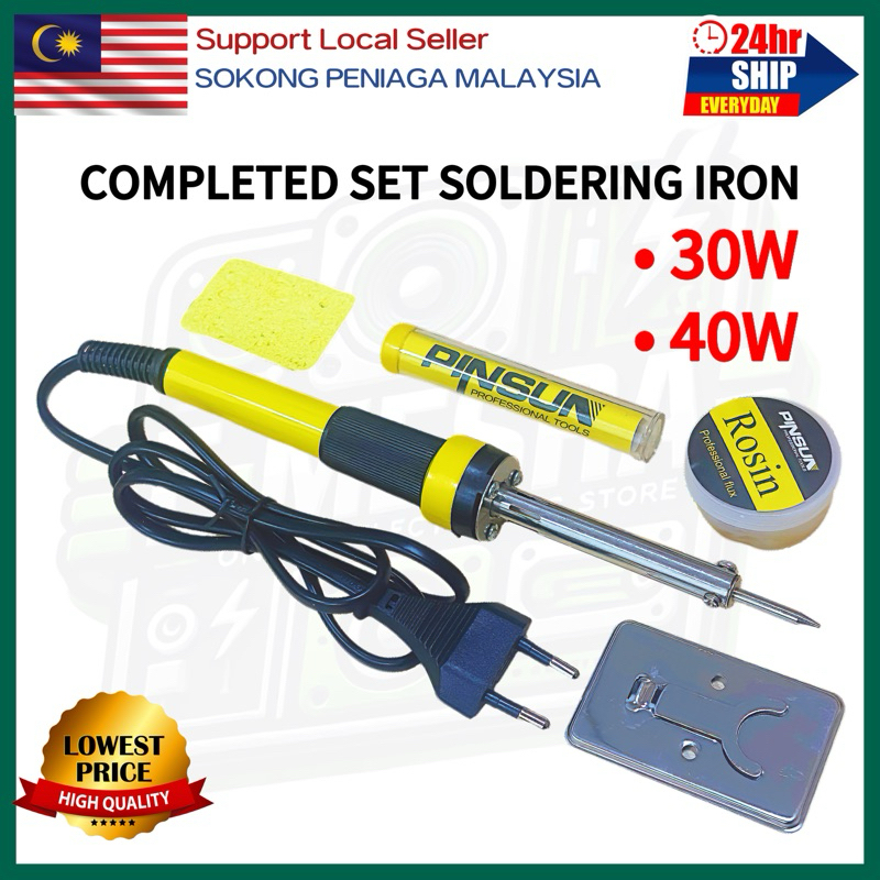 (Lowest Price & Ready Stock) Complete Set Soldering Iron Set 5Pcs (30W ...