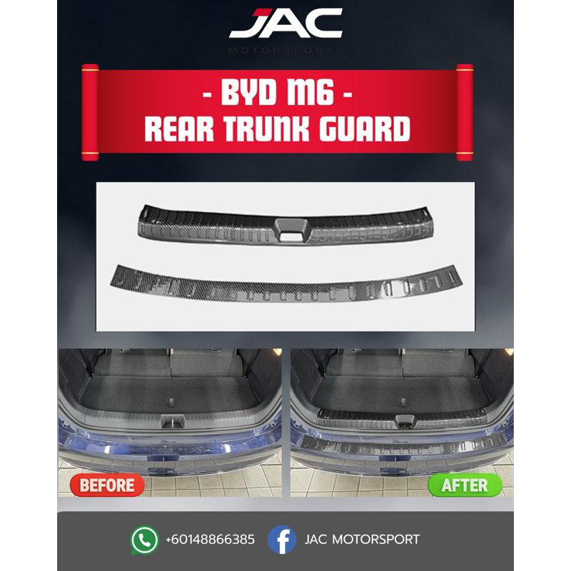 BYD M6 REAR TRUNK GUARD (CARBON FIBER) | Shopee Malaysia