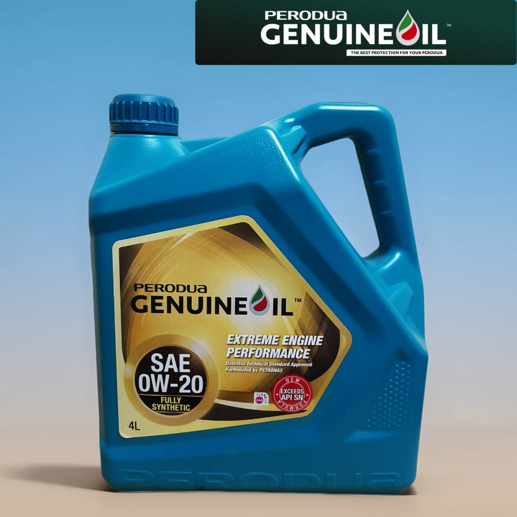Perodua 0W20 Green (4 Liter) SAE Fully Synthetic Engine Oil for Myvi ...