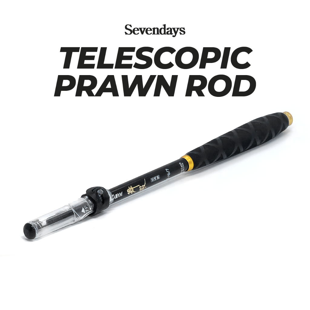 Telescopic Prawn Rod Zoom Pole Fishing Joran Pancing Udang Galah Sepit ...