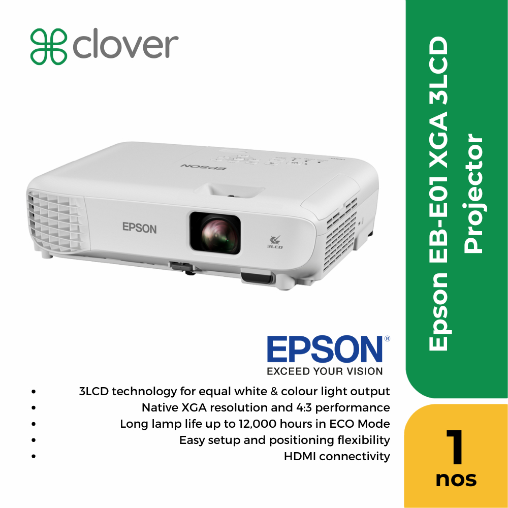 Epson EB-E01 XGA 3LCD Projector | Shopee Malaysia