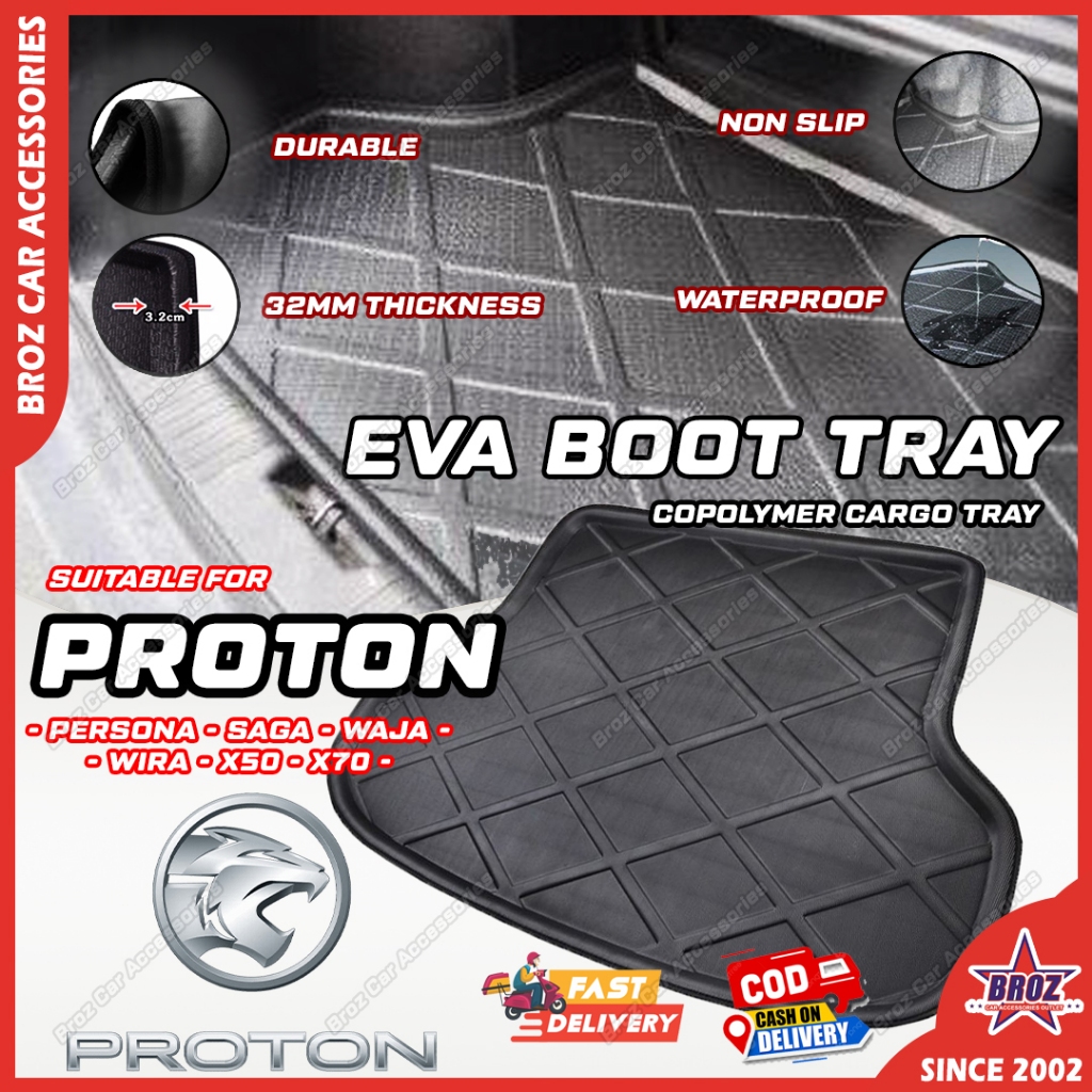 🔥 For PROTON EVA Boot Tray Dulang But Kereta Copolymer Car Luggage ...