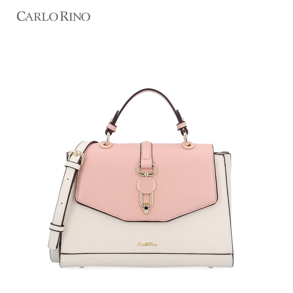 Carlo Rino Rosie Top Handle Bag Beige, Beg Tangan Premium Wanita ...