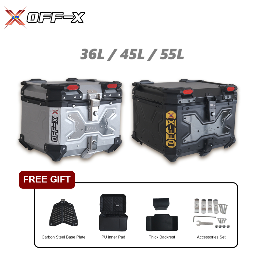 OFF-X Triple X Evil Eye Aluminium Motorcycle Top Box With Bottle ...