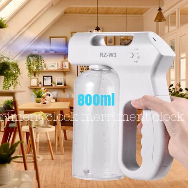 🍒 800ml RZ-W3 / K5 Spray Gun Wireless Rechargeable Disinfection Sprayer ...