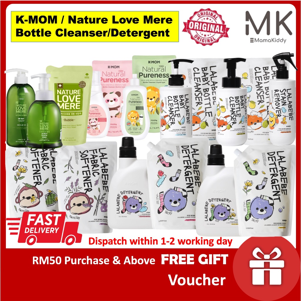 K-MOM Kmom Baby Bottle Cleanser Liquid/Bubbles/Nature Love Mere ...
