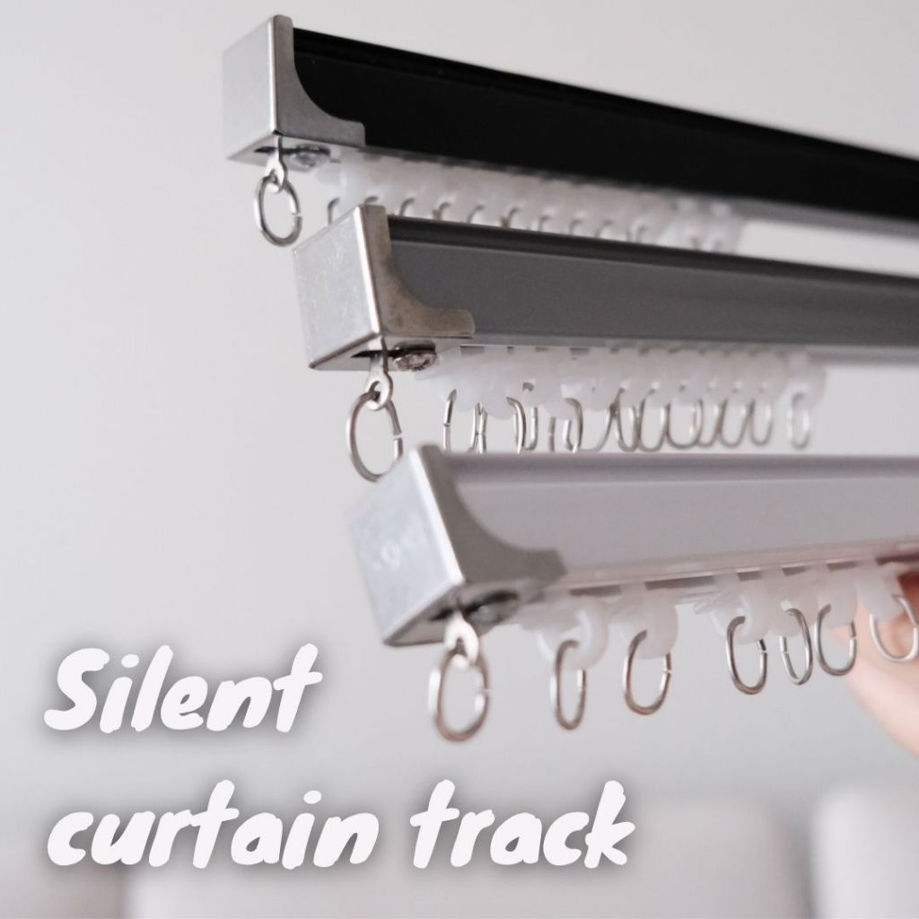 Ins.fabric Silent curtain track Rail Langsir Aluminium Senyap & Tebal ...