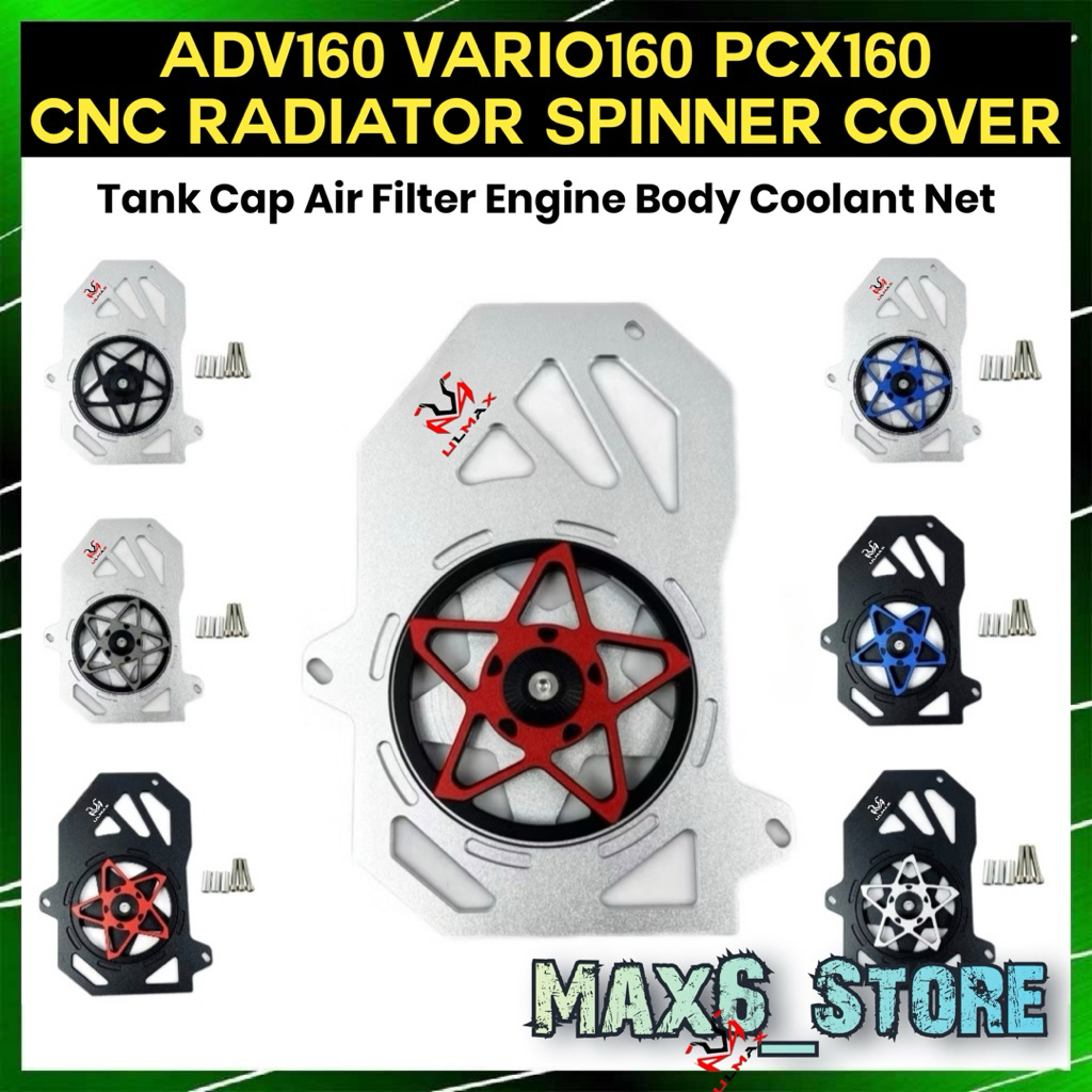 ADV160 VARIO160 PCX160 RADIATOR SPINNER COVER ADV VARIO CNC COOLANT ...
