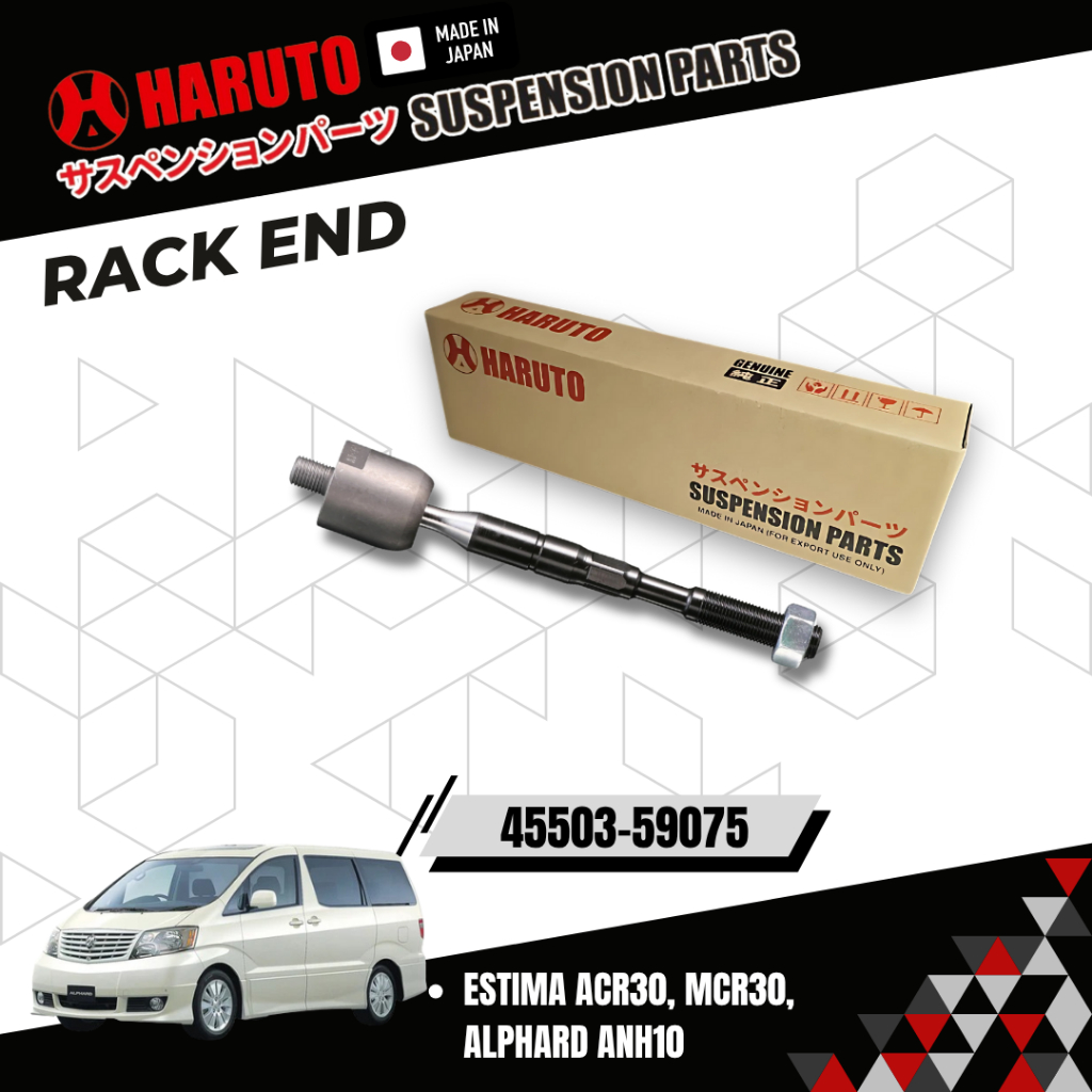 HARUTO GENUINE STEERING RACK END SET TOYOTA ESTIMA ACR30 , MCR30 ...