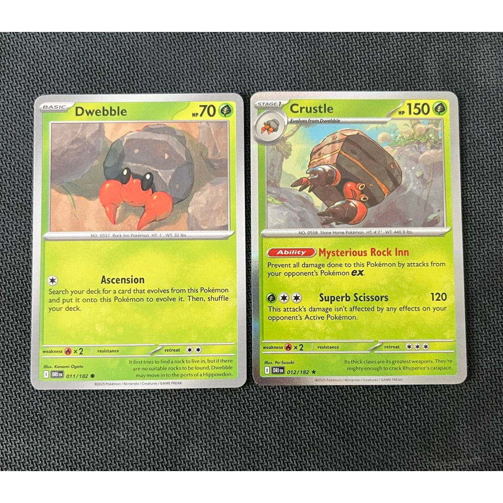 Pokemon Destined Rivals (Dwebble, Crustle) | Shopee Malaysia