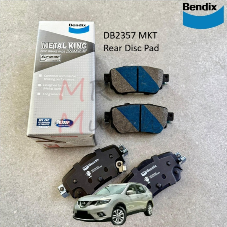 Original Bendix DB2357 Nissan X-trail T32, Rear disc pad brake pad ...