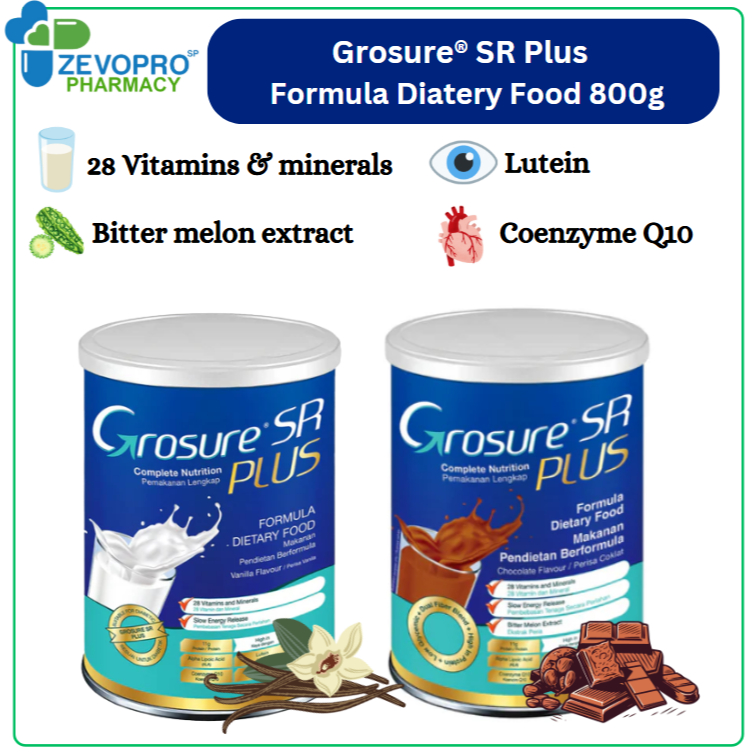 Grosure® SR Plus 800g [Exp: 06/2027] Suitable for Diabetics | Shopee ...