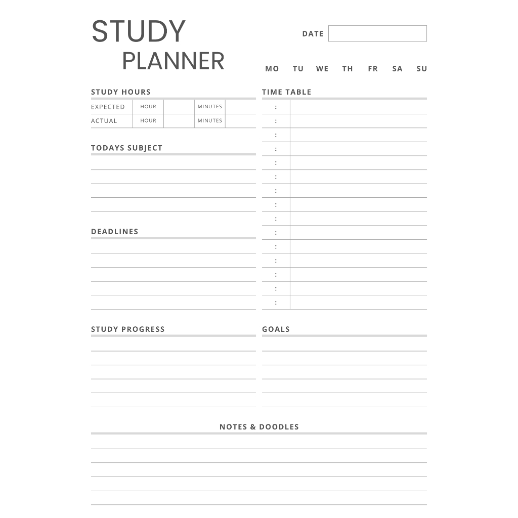 🔥Instant Download🔥 Student Study Planner Bundle – Weekly Timetable ...