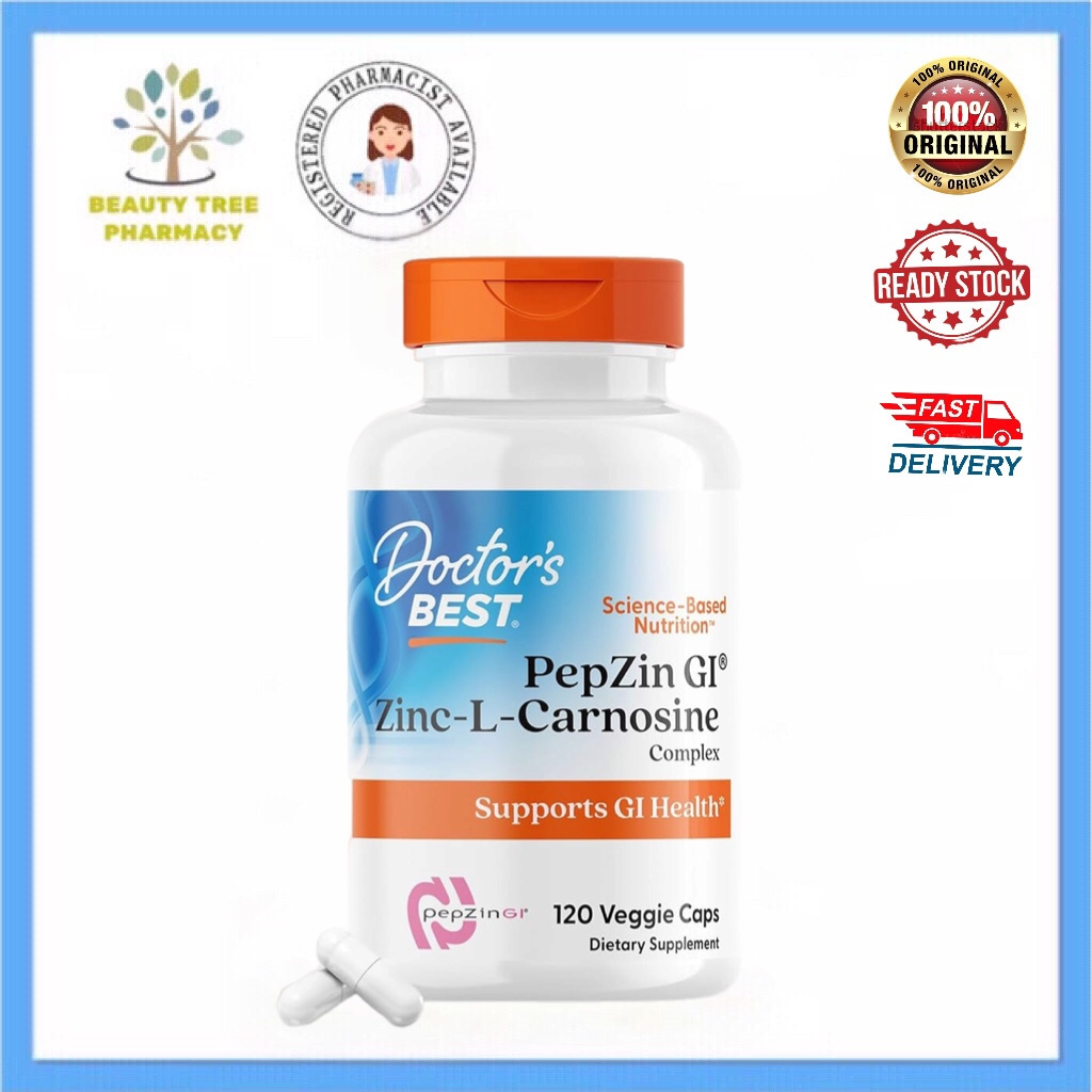 Doctor's Best PepZin GI Zinc-L-Carnosine Complex 120 Capsules | Shopee ...