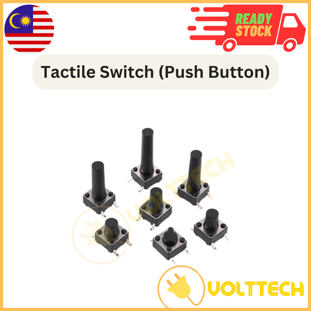 Tactile Switch / Mini Momentary Push Button / 4 Pins Tact Switch ...