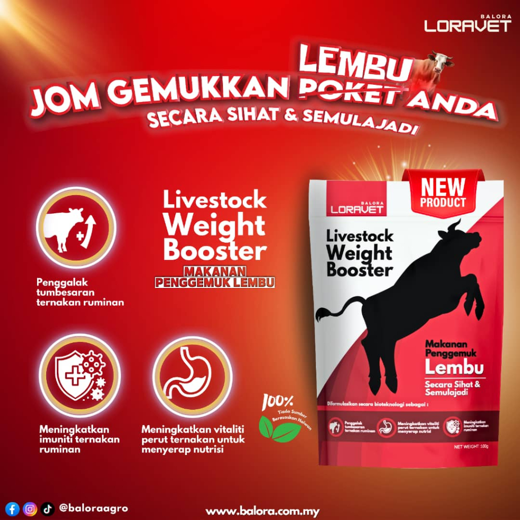 VITAMIN DAN PENGGEMUK LEMBU KAMBING - LORAVET ( RUMINAN ) SET EKONOMI ...