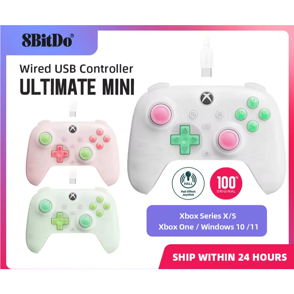 8BitDo Ultimate Mini Hall Effect Triggers Joystick Wired Controller ...