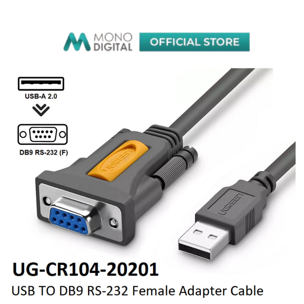 UGREEN USB TO DB9 RS-232 FEMALE / USB TO DB9 RS-232 MALE ADAPTER CABLE ...