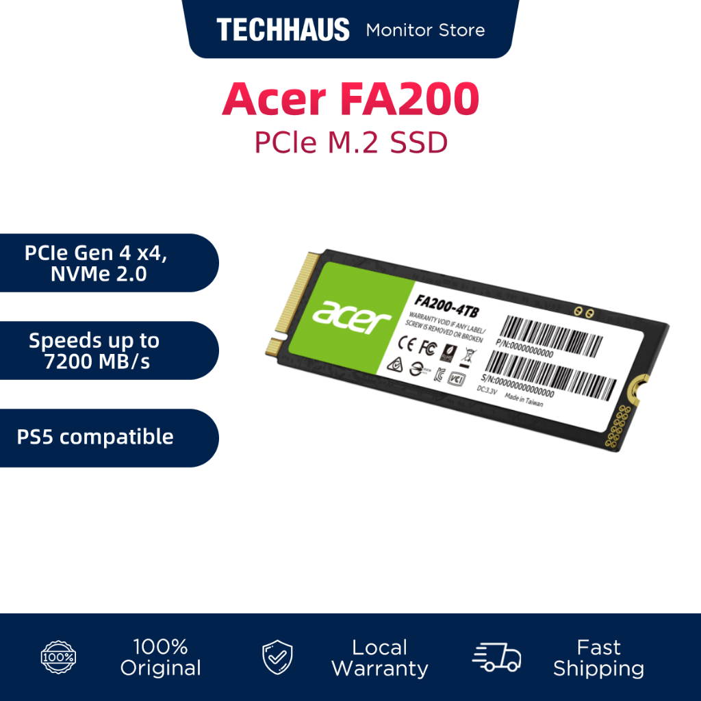 Acer SSD FA200 for PC and Laptops 500GB / 1TB /2TB ( 5 Years Warranty ...