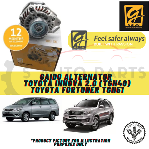 TOYOTA INNOVA 2.0 TGN40 / FORTUNER TGN51 (ALTERNATOR NEW) (ALTERNATOR ...