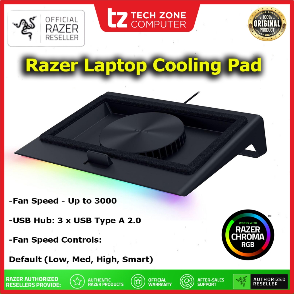 Razer Smart Cooling RGB Lightning USB Type A Connector Laptop Cooling ...