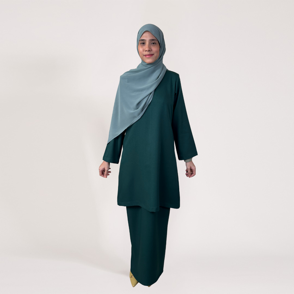 INHANNA BASIC Teema Kurung Moden Longgar Como Crepe