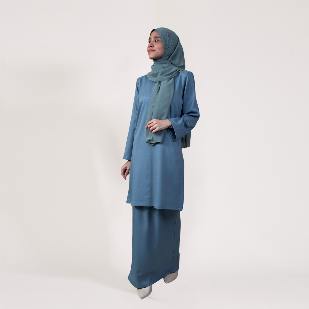 INHANNA BASIC Teema Kurung Moden Longgar Como Crepe