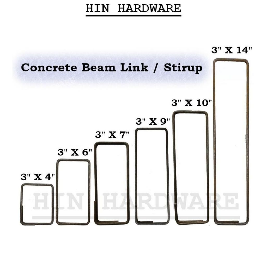 HIN PRE ORDER R5.0MM Besi Link / Concrete Beam Link / Stirrup Link ...