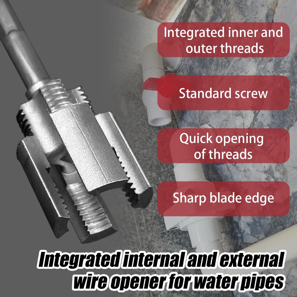 Pipe Thread Cutting Tool - Electric Drill Compatible PVC Pipe Threader ...