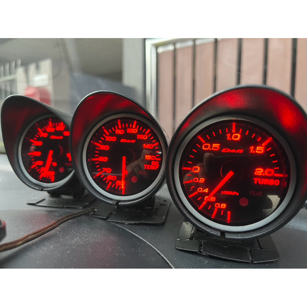 Defi BF Meter Set – Boost / Water Temp / Oil Temp BF Amber Red ...