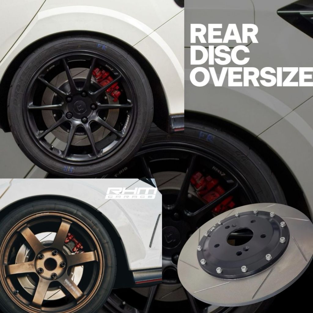Honda Civic Oversize rear rotor FC / FE / FD / FL5 / FK8 / FK7 / FL1 ...