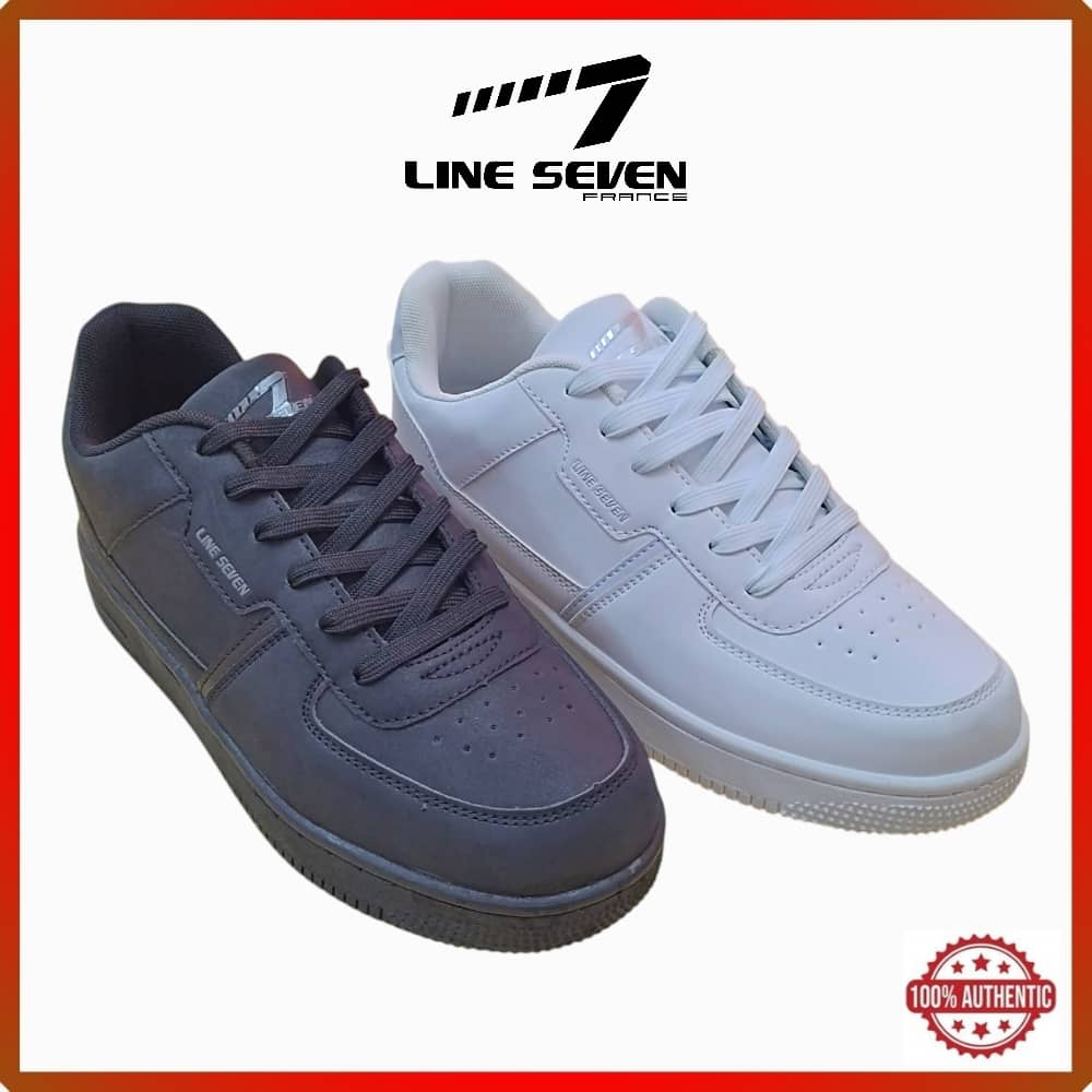 Original Line Seven Unisex PVC White or Black School Shoes | Kasut ...