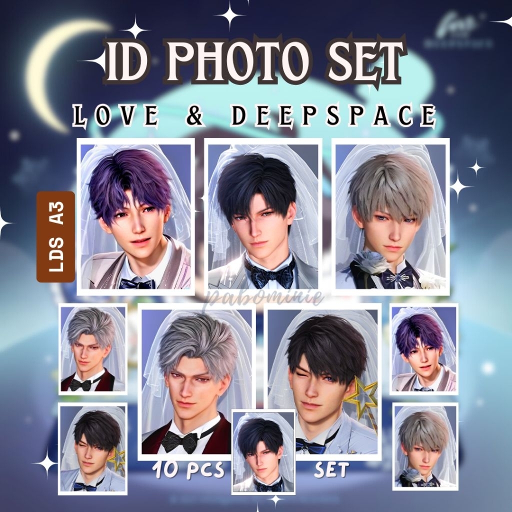 LOVE AND DEEPSPACE ID PHOTO SYLUS RAFAYEL LADS CALEB ZAYNE XAVIER