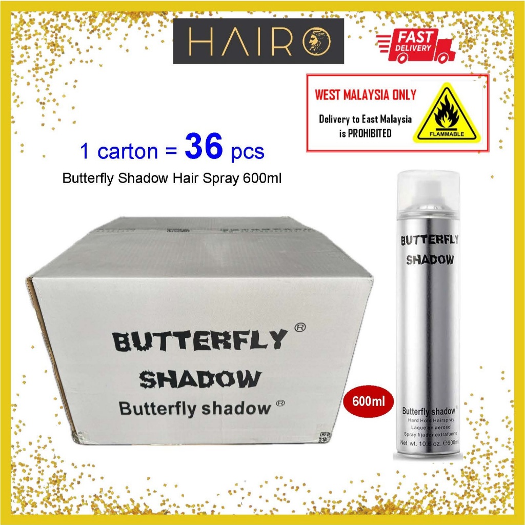 *WHOLESALE* Butterfly Shadow Hair Spray 600ml CARTON (36pcs) | Shopee ...