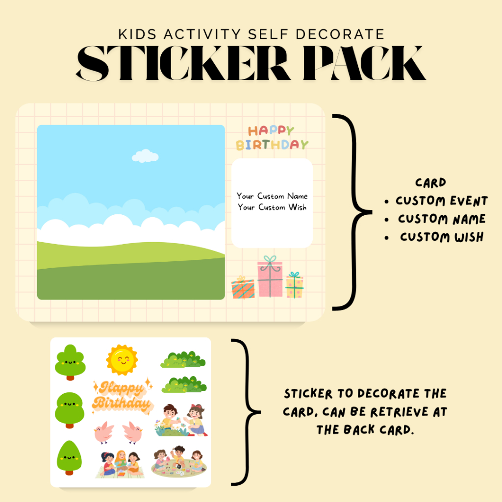 50 PCS KIDS ACTIVITY SELF DECORATE STICKER PACK | Shopee Malaysia