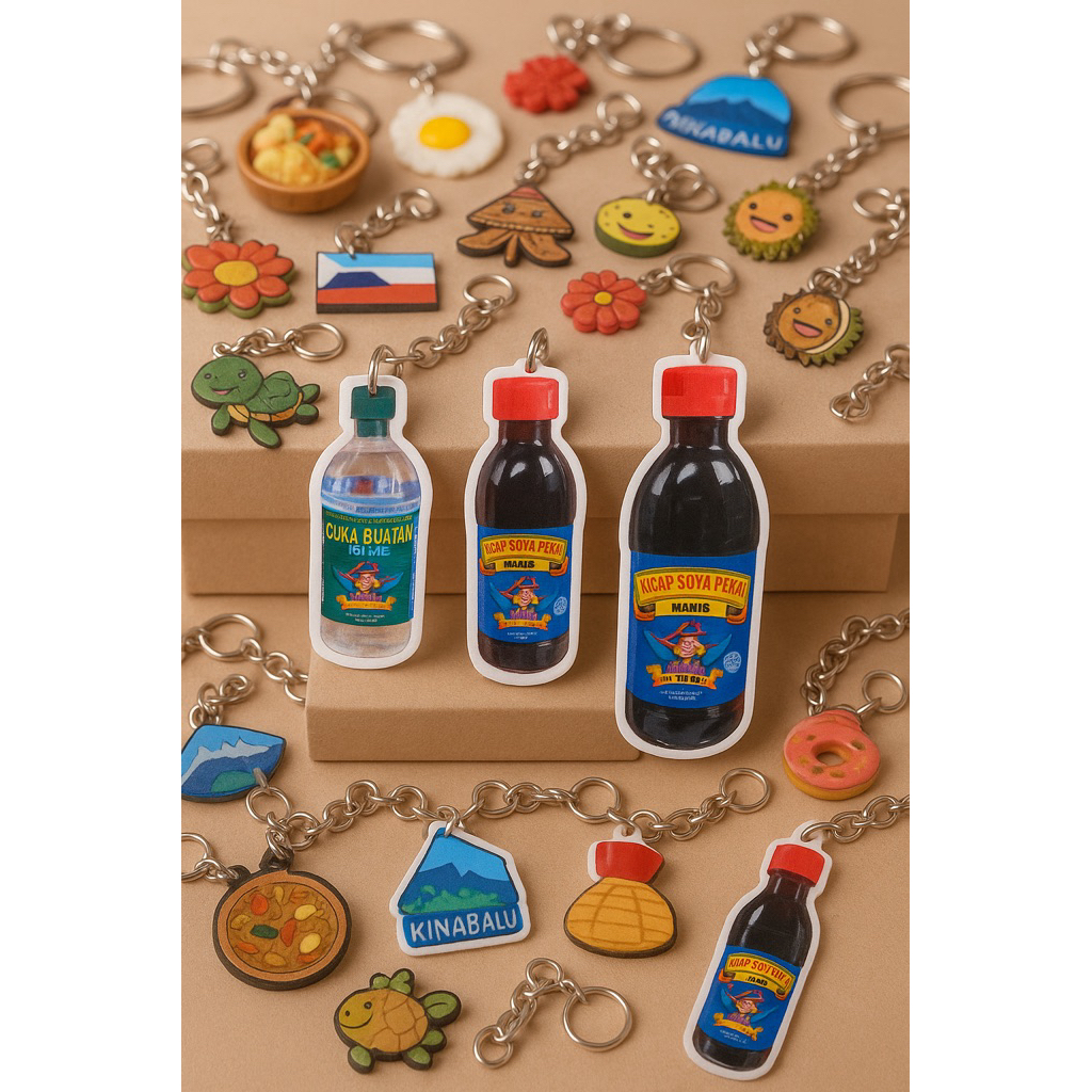 keychain gantungan kunci kicap sabah cuka sabah | Shopee Malaysia
