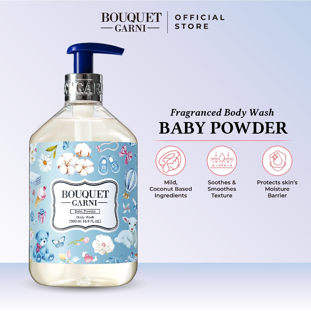 Bouquet Garni Fragranced Body Wash 沐浴露 - Baby Powder (500ml) | Shopee ...